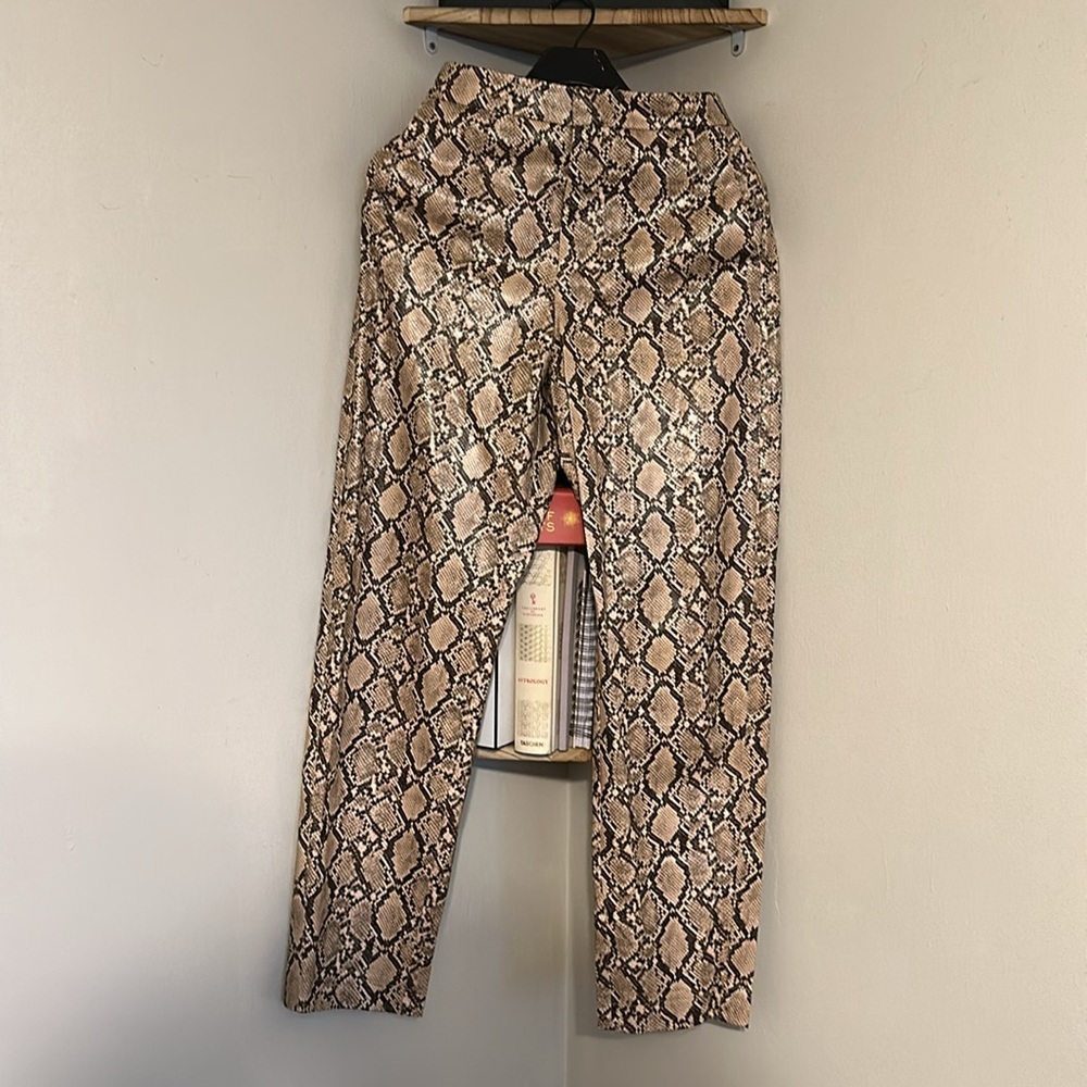 Faux Snake Python Print Zara Pants